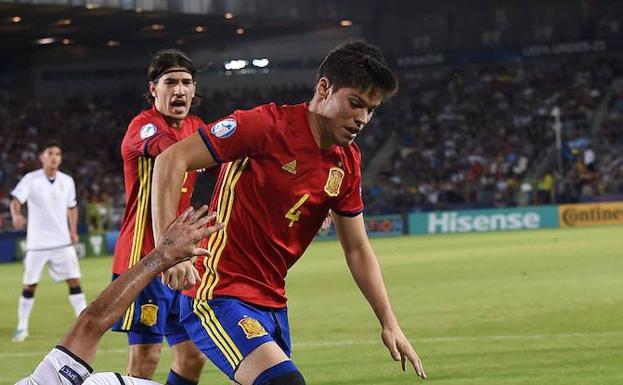 Meré, durante su participación semanas atrás en el Europeo sub-21 disputado en Polonia.