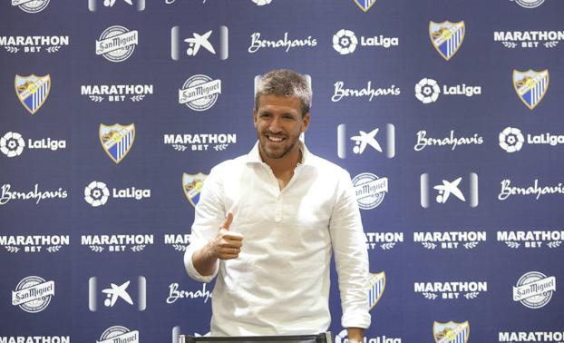 Camacho, en la sala de prensa del estadio.