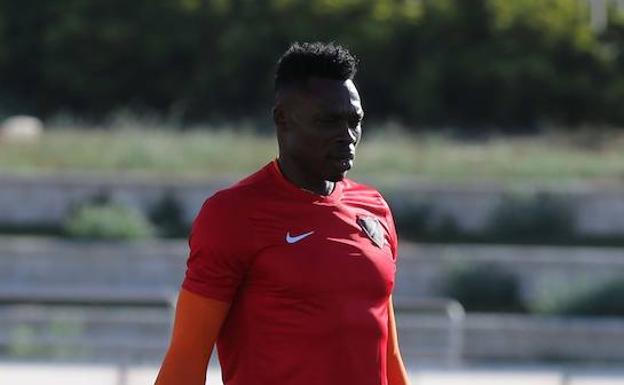 Kameni, en un entrenamiento.