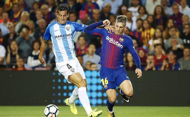 Luis Hernández, en el Camp Nou. /