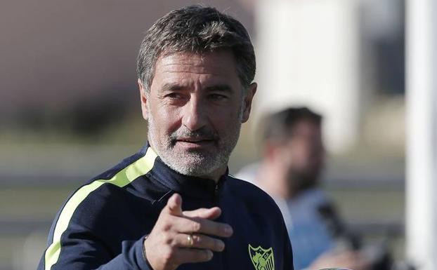 Míchel, durante un entrenamiento./Ñito Salas