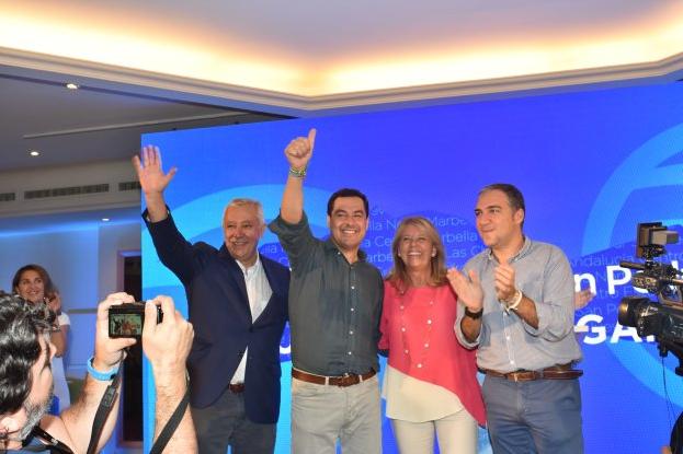 Arenas, Moreno, Ángeles Muñoz y Bendodo.