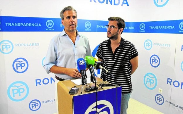 Arenas y Martínez, este jueves. v. m.