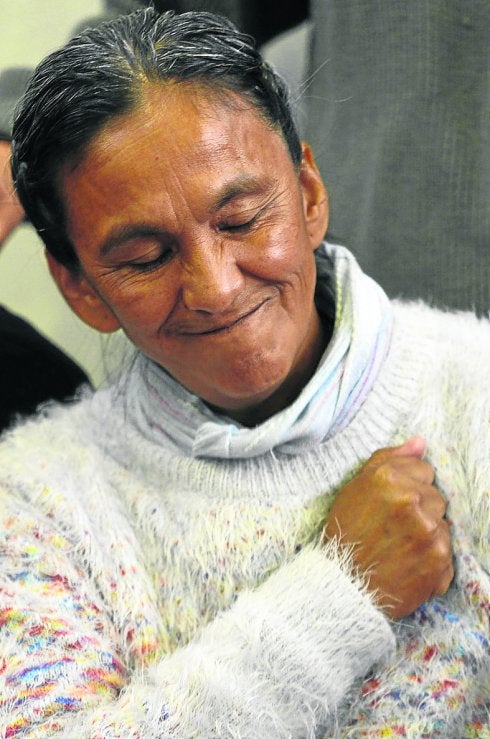 Milagro Sala en el momento de conocer su condena. :: afp