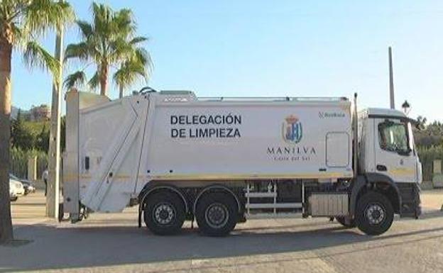Camión de recogida de basura de Manilva.