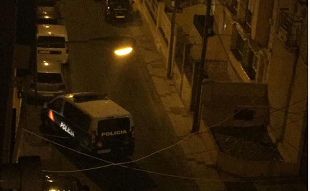 La policía, en el lugar del suceso.