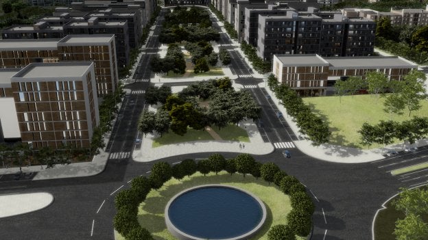 Recreación de la urbanización de más de tres mil viviendas prevista en los suelos de Sánchez Blanca. :: sur