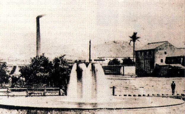 Fotografía antigua del entorno en el que se ubicaban algunas de las fábricas de Heredia