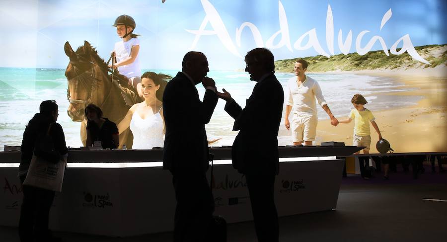 Imagen del stand de Andalucía en una edición anterior de la WTM. /Salvador Salas