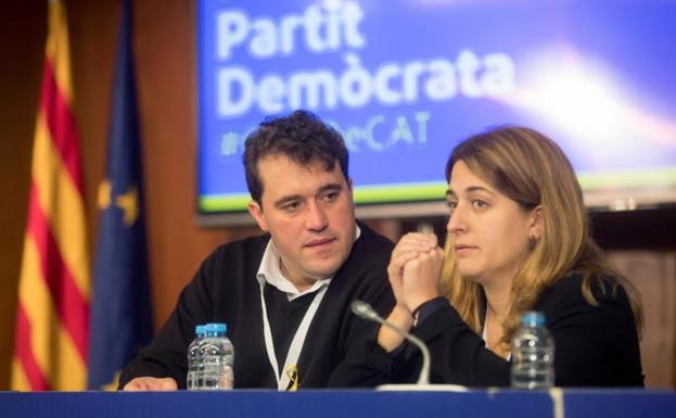 Los coordinadores generales del PDeCat, David Bonvehí y Marta Pascal, durante el Consejo Nacional del PDeCat./Marta Pérez (Efe)