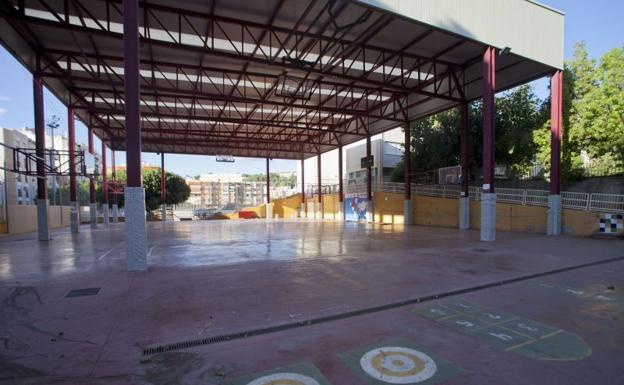 Zona de entrenamiento en el Lex Flavia vacía. /Álvaro Cabrera