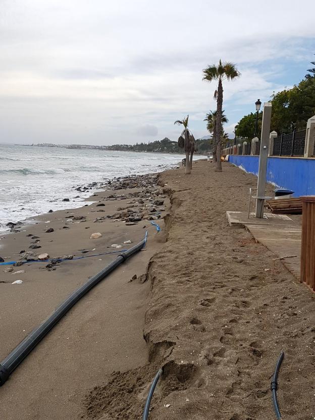 La playa de Casablanca, una de las más afectadas. :/SUR