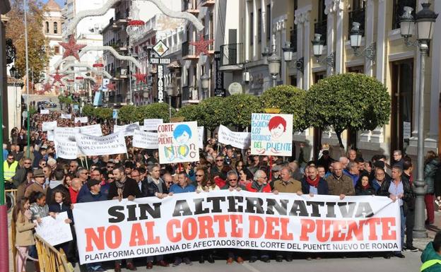 Imagen de la manifestación del pasado domingo en Ronda. /V. M.