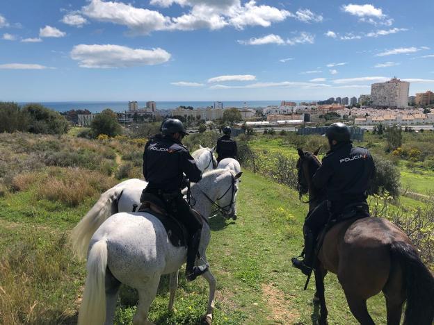 Agentes de la Policía Nacional durante las tareas de búsqueda. /SUR