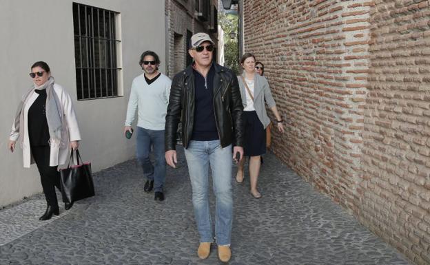 El actor malagueño, esta mañana en Málaga./Ñito Salas