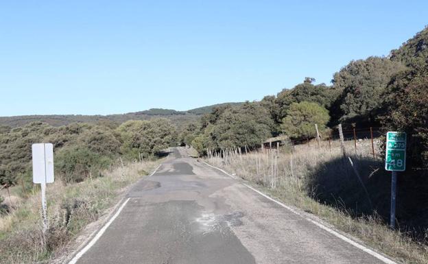 Un tramo en mal estado de la carretera entre Cortes de la Frontera y Ubrique. /V. Melgar