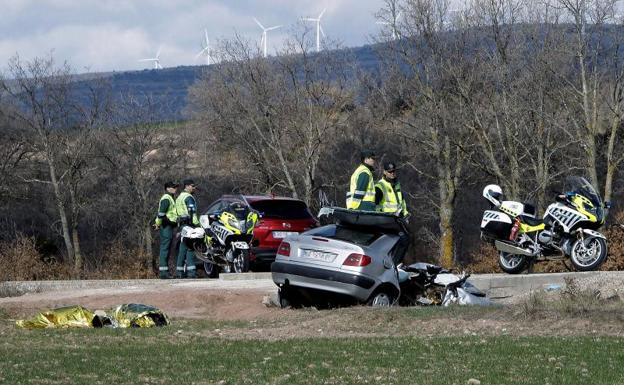 Accidente en Matalebreras, Soria./Wifredo Garcia (Efe)