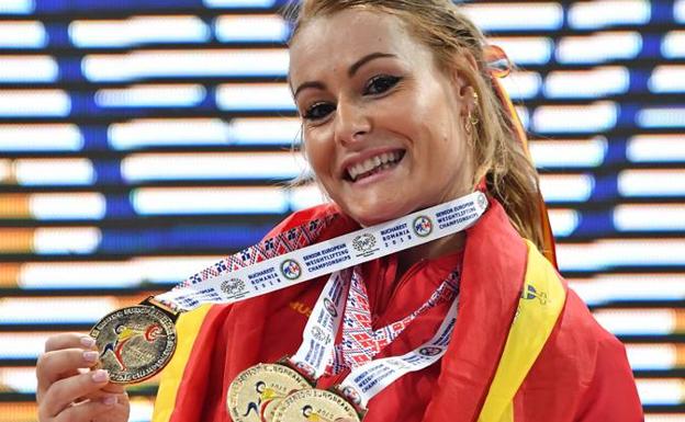 Lydia Valentín, cuatro veces campeona de Europa. /Afp