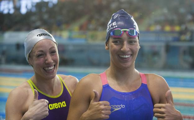 Jessica Vall y Michelle Alonso, dos de las grandes protagonistas de la jornada de ayer. /Francis Silva