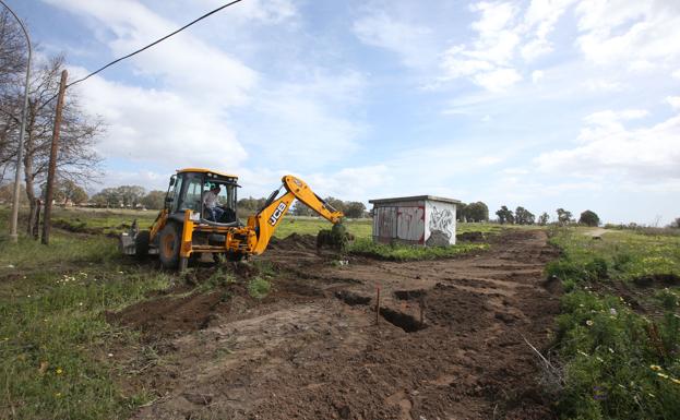 Obras en la zona donde se ubicará La Academia en Arraijanal./Fernando González