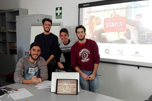 Los cuatro alumnos que componen Take&Eat. /Crónica