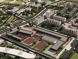 Recreación de parte de la barriada según el último proyecto de HCP Arquitectos. /SUR/