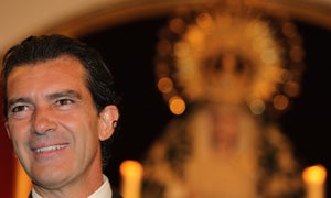 Antonio Banderas, en el acto de nombramiento de pregonero.:: Salvador Salas/