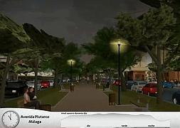 Recreación virtual del proyecto de la Avenida Plutarco. / SUR.es/