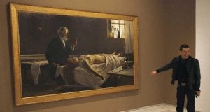 'Anatomía del corazón' de Enrique Simonet, una de las obras más populares del Museo de Málaga, se exhibirá hasta el 31 de marzo en el Palacio Episcopal. :: SALVADOR SALAS/