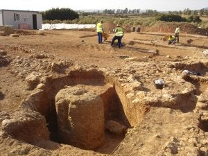 Contrapeso romano del yacimiento Arroyo Simone. ::
OFICINA ARQUEOLÓGICA MUNICIPAL DE ANTEQUERA/