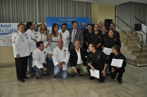 Participantes y jurado del I Concurso de Cocina del Boquerón Victoriano. A. P./