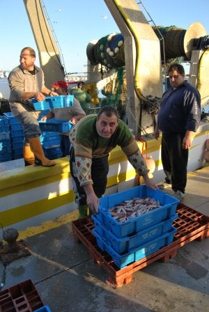 Pescadores en Caleta de Vélez. :: E. C./