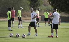 Pellicer, ayer en el primer entrenamiento del filial, en El Viso./MIGUE FERNÁNDEZ