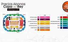 Así se distribuyen los abonos de la Copa del Rey 2020 que se celebrará en Málaga en febrero./ACB