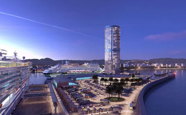 El diseño final de la torre prevista en el dique de Levante del Puerto todavía está en el aire. /Sur