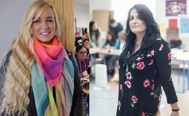 Las profesoras Rosa Liarte y Patricia Santos. /SUR