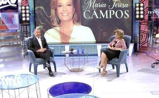 Jorge Javier y María Teresa Campos, en un momento de la entrevista./Telecinco