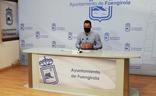 El portavoz de IU, José Miguel López, ayer en rueda de prensa. sur/