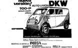 Anuncio de las furgonetas DKW en el diario ABC de la época/