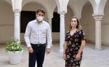 El director gerente del Museo Carmen Thysse, Javier Ferrer, y la directora del CAMM, Nieves Alonso./SUR
