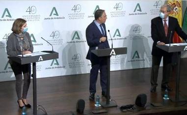 Comparecencia tras el consejo de Gobierno, este martes./SUR