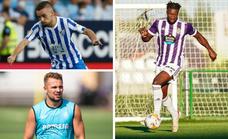 Tres jugadores que ocupan la actualidad del mercado de fichajes del Málaga./ÑITO SALAS / VALLADOLID / VILLARREAL