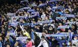 Aficionados del Málaga, durante el choque contra el filial de la Real Sociedad./MARIANO POZO
