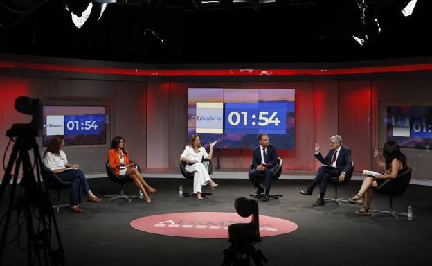 Los minutos de oro del debate en 101tv y SUR de las elecciones andaluzas