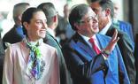 La alcaldesa de Ciudad de México, Claudia Sheinbaum, junto a Gustavo Petro./REUTERS